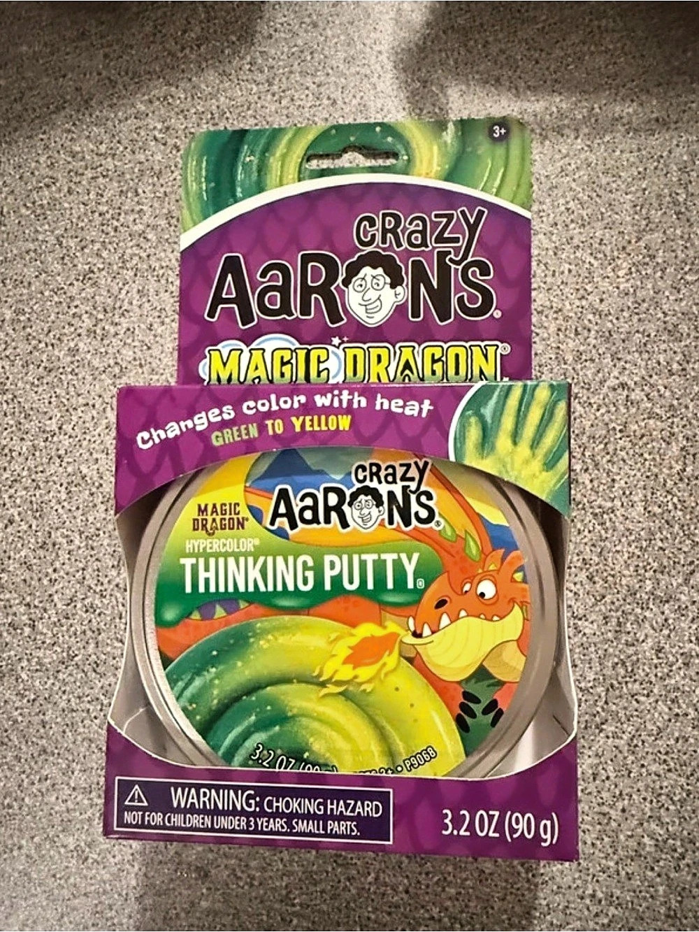 Crazy Aaron's Magic Dragon Thinking Putty Green & Yellow